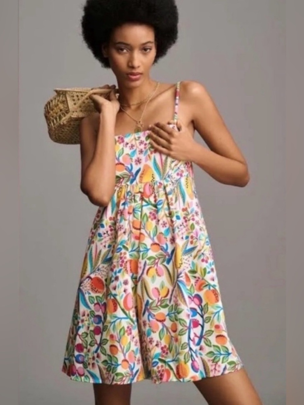 NWOT ANTHROPOLOGIE HUTCH sz XL Bandeau Romper in Orange Motif